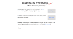 Desktop Screenshot of maximumverbosity.net