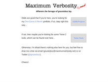 Tablet Screenshot of maximumverbosity.net